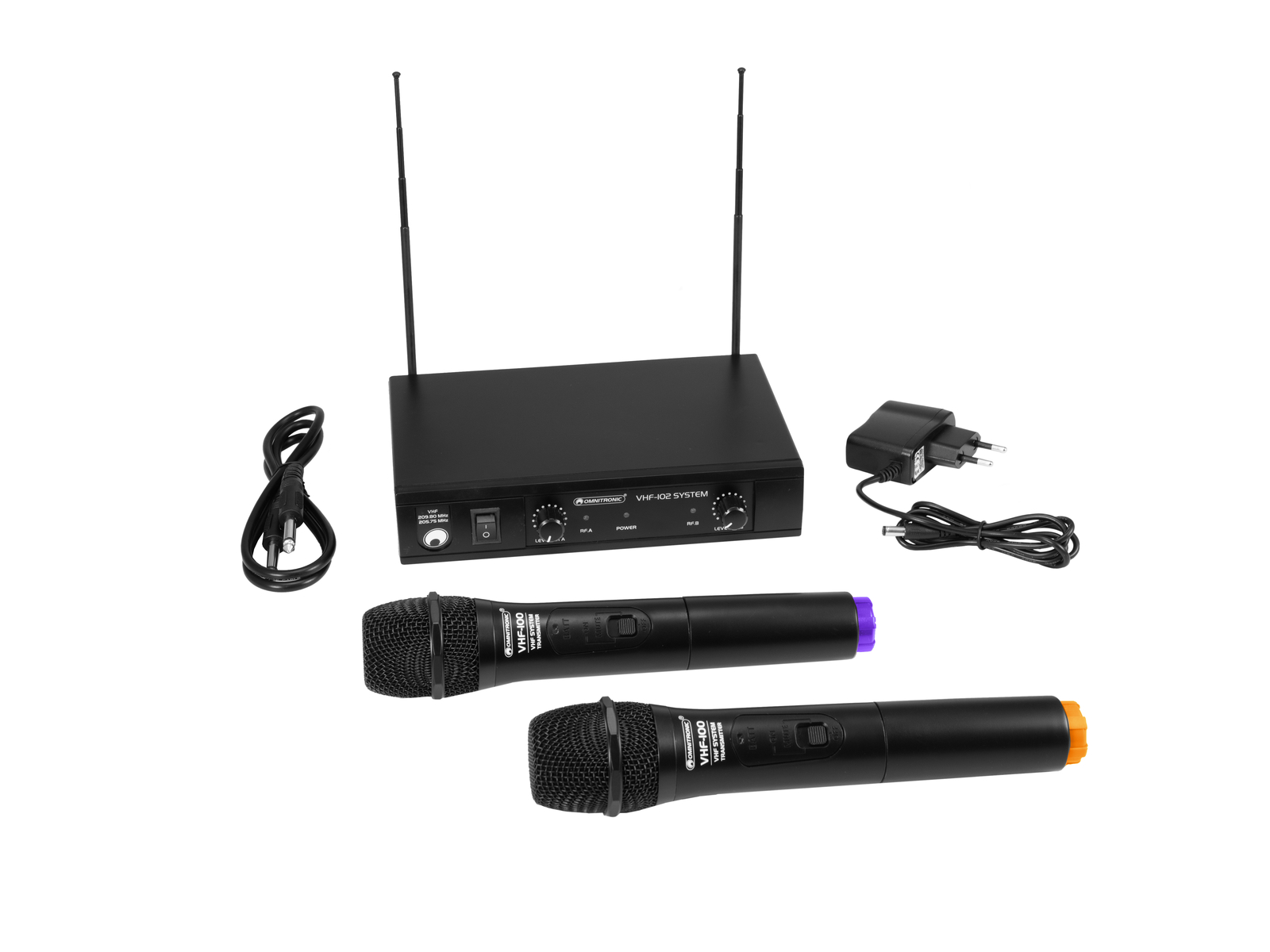 OMNITRONIC VHF-102 Wireless Mic System 212.35/200.10MHz