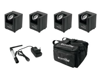 EUROLITE Set 4x AKKU UP-1 + SB-4 Soft-Bag + QuickDMX Wireless transmitter