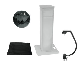 EUROLITE Set Mirror ball 30cm black with Stage Stand variable + Cover black