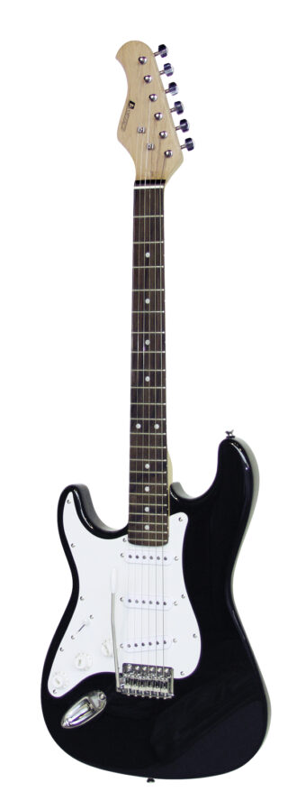 DIMAVERY ST-203 E-Guitar LH, black
