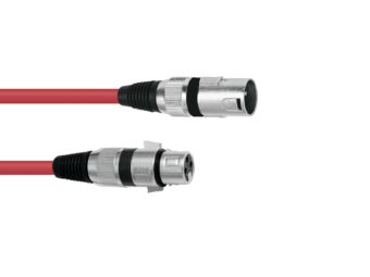 OMNITRONIC XLR cable 3pin 3m rd