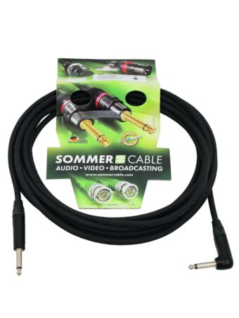 SOMMER CABLE Jack cable 6.3 mono 1x 90Â° 6m bk Neutrik