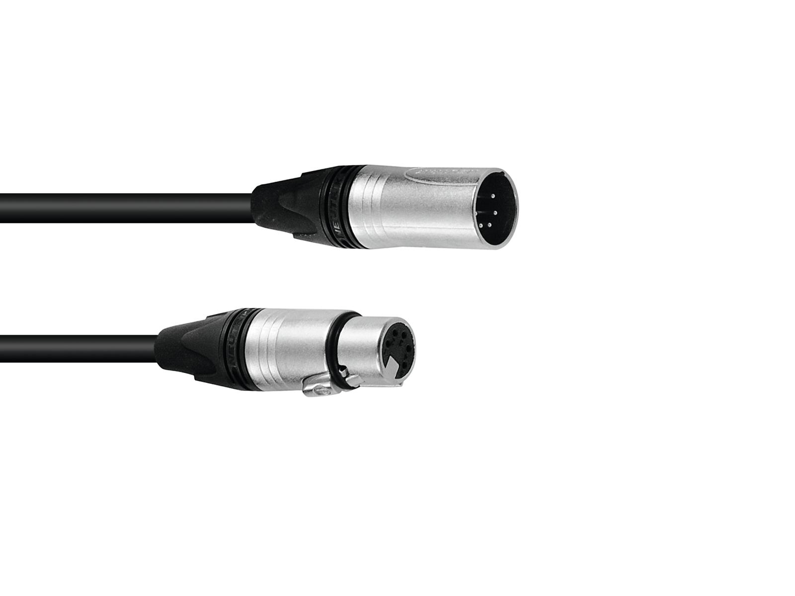 PSSO DMX cable XLR 5pin 1m bk Neutrik