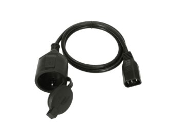 OMNITRONIC Adaptercable IEC(M)/Safety plug(F) 1m