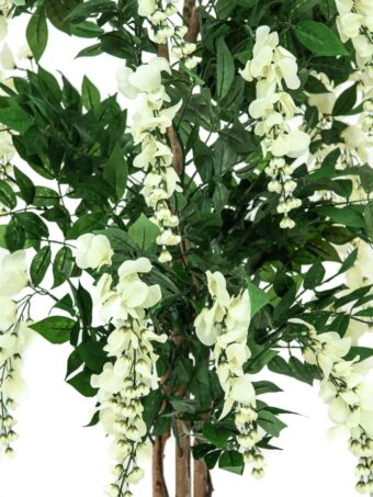 EUROPALMS Wisteria, artificial plant, white, 150cm