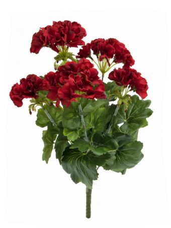 EUROPALMS Geranium, artificial, red, 42cm