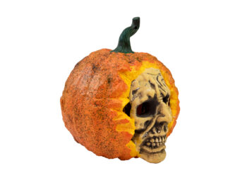 EUROPALMS Halloween Skull Pumpkin, 26cm
