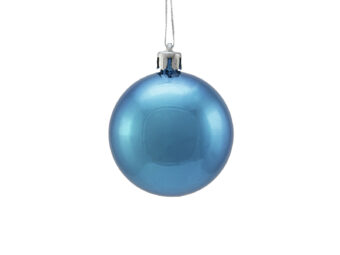EUROPALMS Deco Ball 6cm, blue, metallic 6x