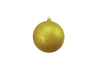EUROPALMS Deco Ball 10cm, gold, glitter 4x