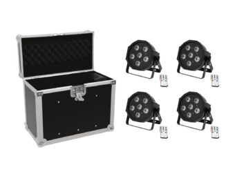 EUROLITE Set 4x LED SLS-603 + Case EC-SL4M size M