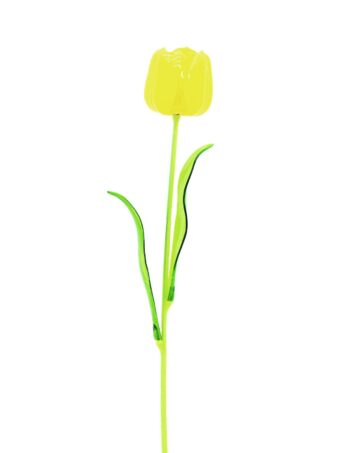 EUROPALMS Crystal tulip, yellow, artificial flower, 61cm 12x
