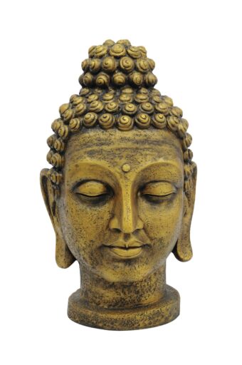 EUROPALMS Head of Buddha, antique-gold, 75cm