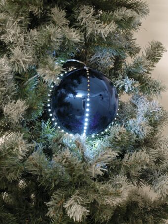 EUROPALMS LED Snowball 8cm, dark blue 5x