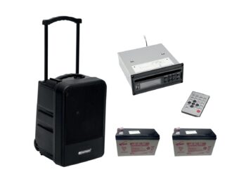 OMNITRONIC Set MOM-10BT4 Modular Wireless PA System + CD Player with USB&SD + 2x Battery