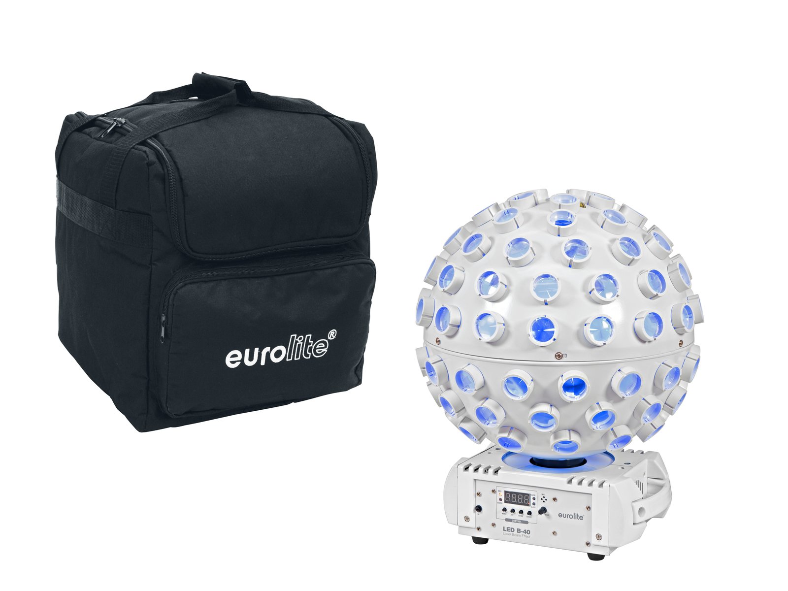 EUROLITE Set LED B-40 Laser Beam Effect wh + Soft Bag