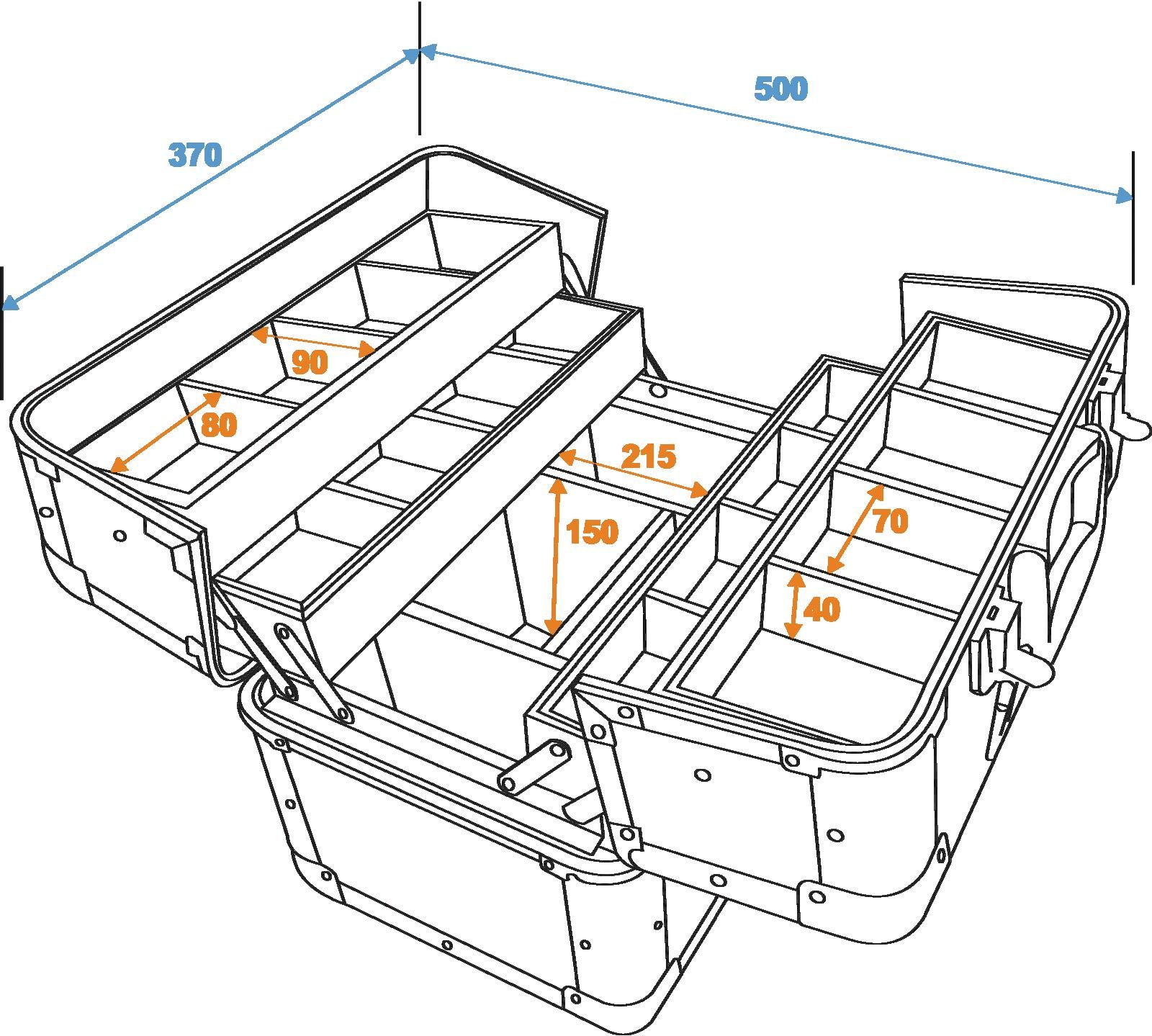 ROADINGER Universal Tray Case AM-1, bk