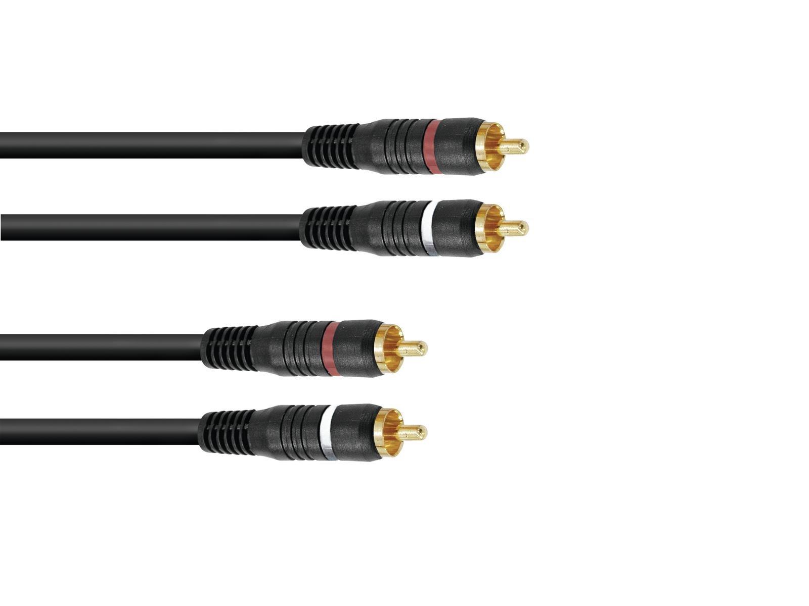 OMNITRONIC RCA cable 2×2 0.6m