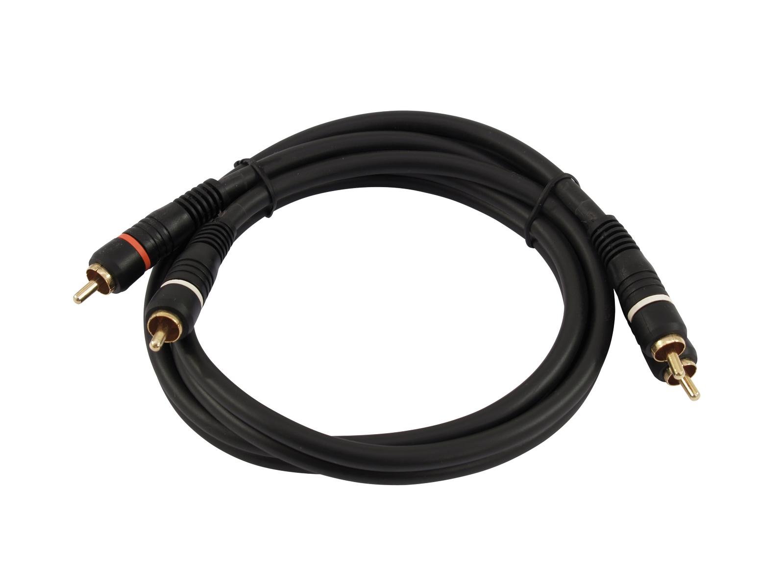 OMNITRONIC RCA cable 2×2 0.9m