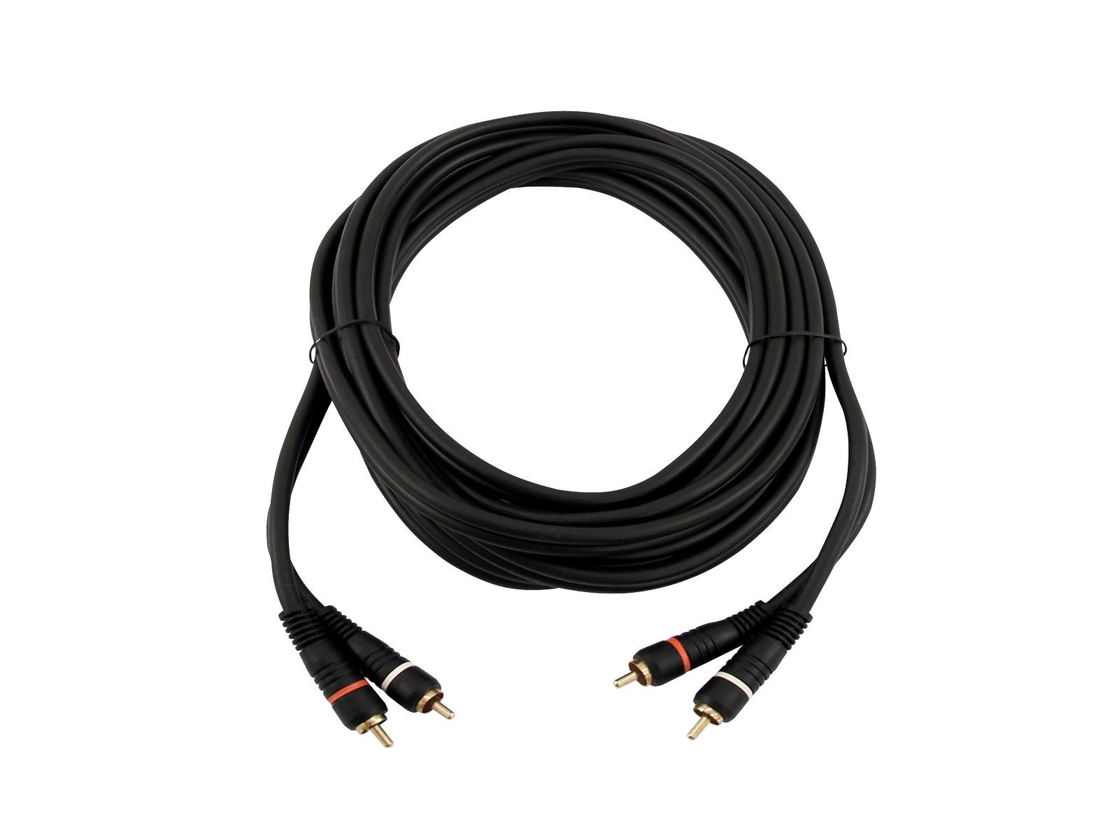 OMNITRONIC RCA cable 2×2 5m