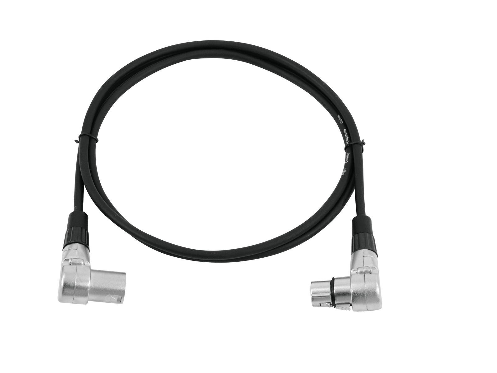 OMNITRONIC XLR cable 3pin 1.5m 90Â° bk