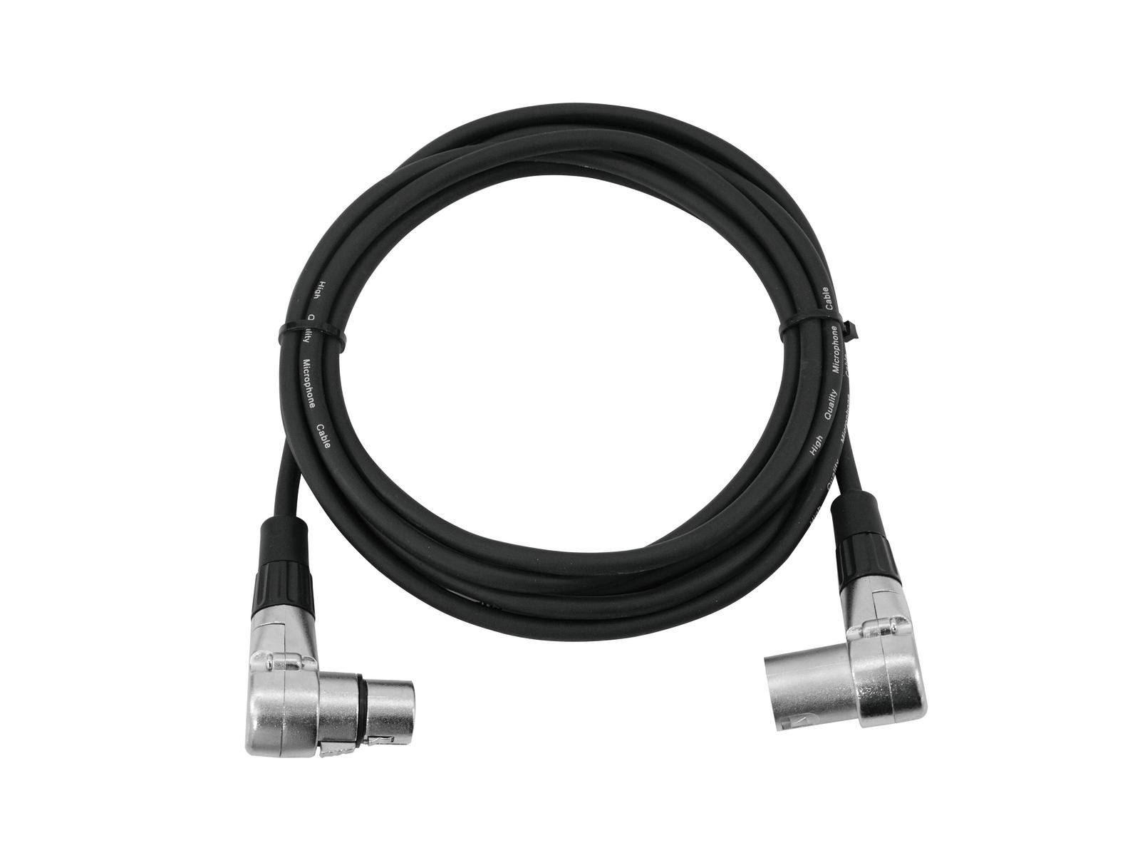OMNITRONIC XLR cable 3pin 3m 90Â° bk
