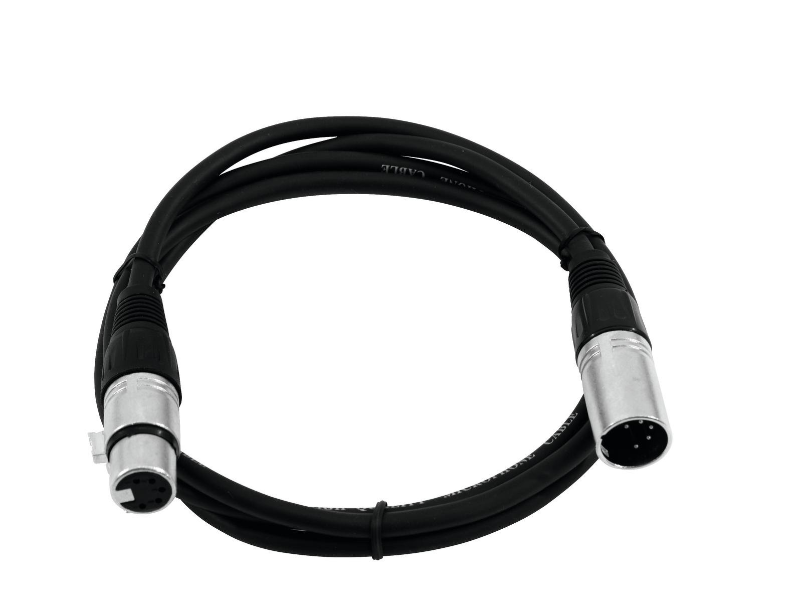 OMNITRONIC XLR cable 5pin 0.5m bk