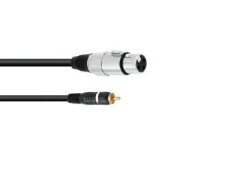 OMNITRONIC Adapter Cable RCA/XLR(F) 2m bk