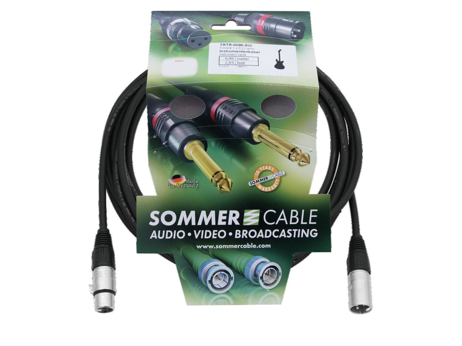 SOMMER CABLE XLR cable 3pin 6m bk Neutrik
