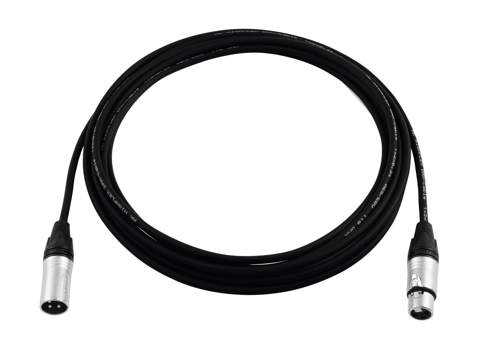 PSSO DMX cable XLR 3pin 5m bk Neutrik
