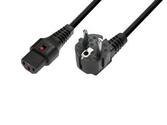 IEC LOCK IEC Power Cable Locking 3×1.0 3m bk