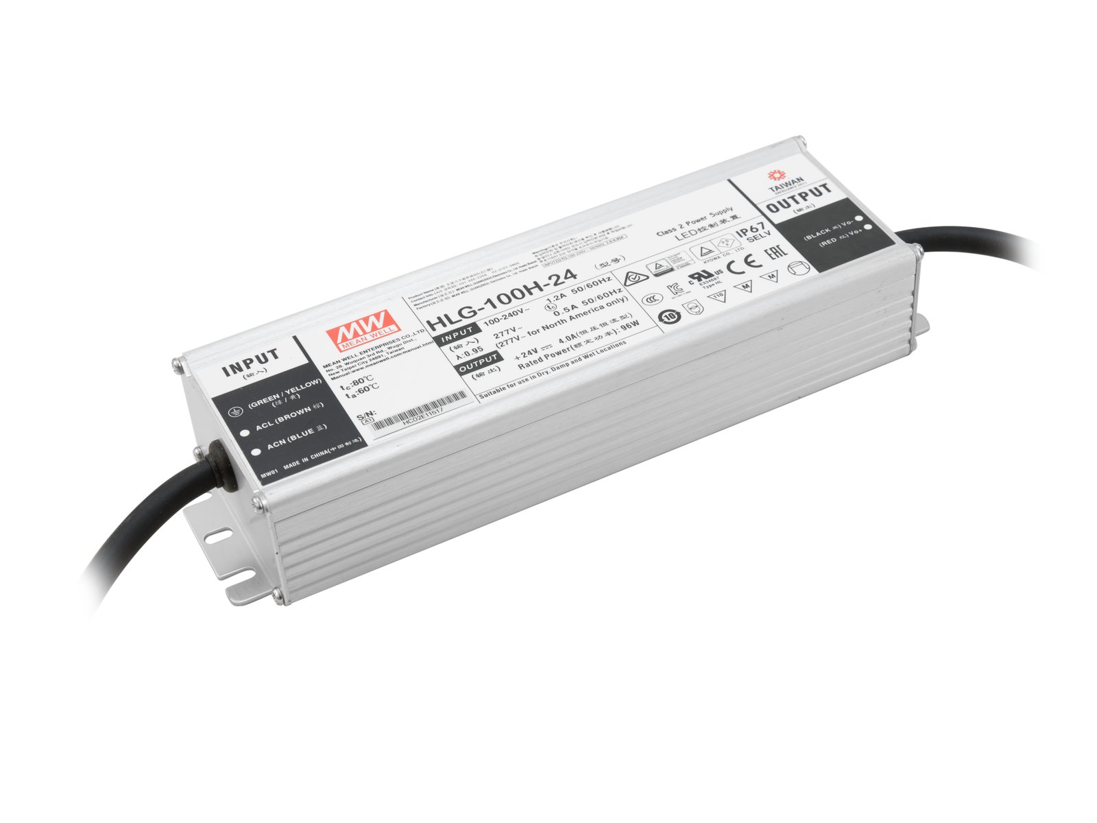 MEANWELL LED Power Supply 192W / 12V IP67 HLG-240H-12
