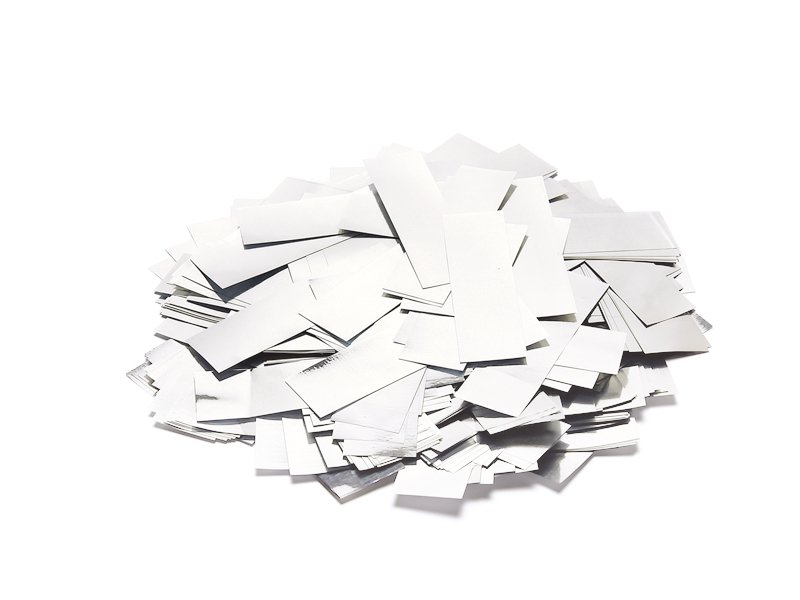 TCM FX Slowfall Confetti rectangular 55x18mm, white/silver, 1kg