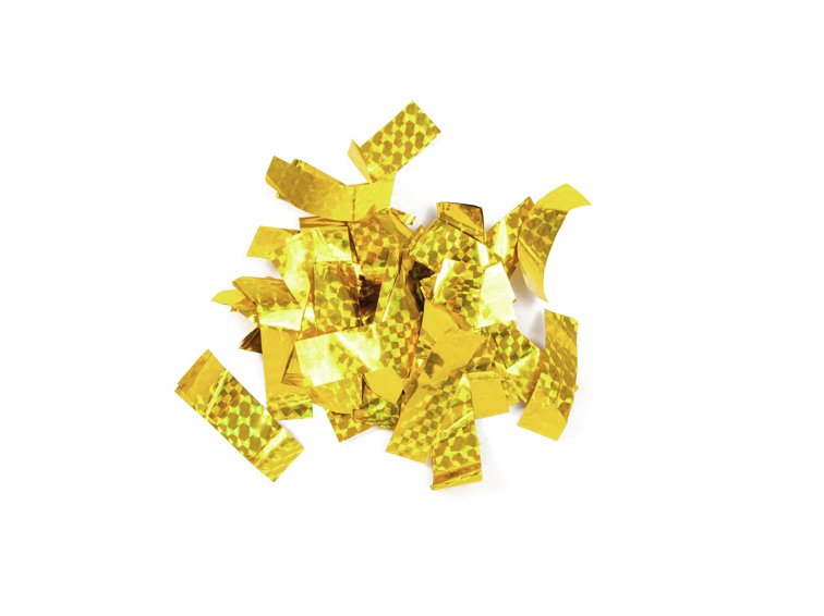 TCM FX Metallic Confetti rectangular 55x18mm, gold, laser effect, 1kg