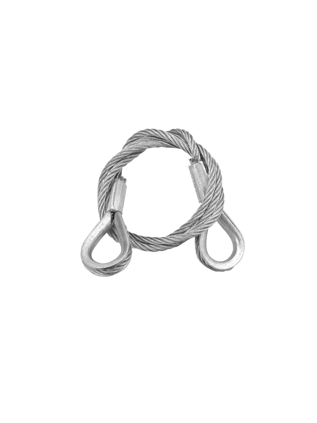 EUROLITE Steel Rope 600x3mm silver with Thimbles