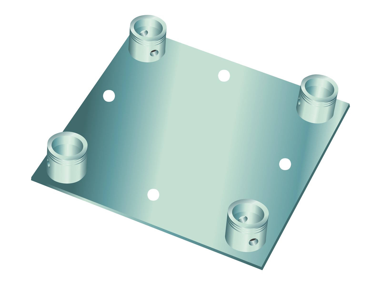 ALUTRUSS DECOLOCK DQ4-WP Wall Mounting Plate bk