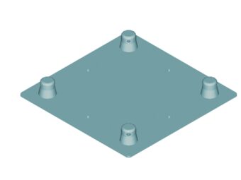ALUTRUSS DECOLOCK DQ4-WPM Wall Mounting Plate MALE bk