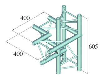 ALUTRUSS DECOLOCK DQ3-SPAC44 4-way Corner left bk