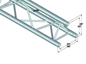 ALUTRUSS TRILOCK 6082-2000 3-way Cross Beam