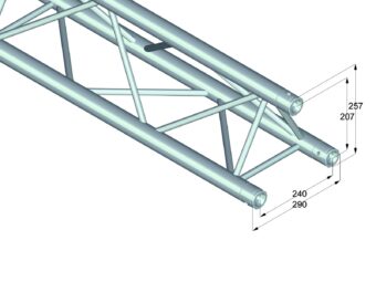 ALUTRUSS TRILOCK 6082-2500 3-way Cross Beam