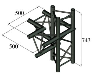 ALUTRUSS TRILOCK S-PAC-45 4-way Piece / right