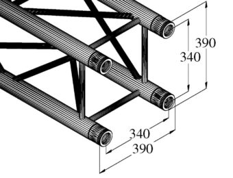 ALUTRUSS QUADLOCK TQ390-500 4-way Cross Beam