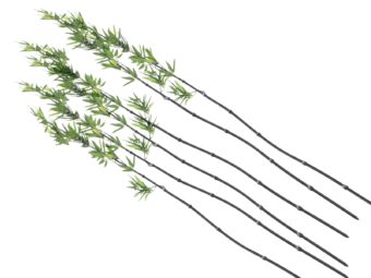 EUROPALMS Bamboo tube with leaves, artificial, 180cm, sixpack