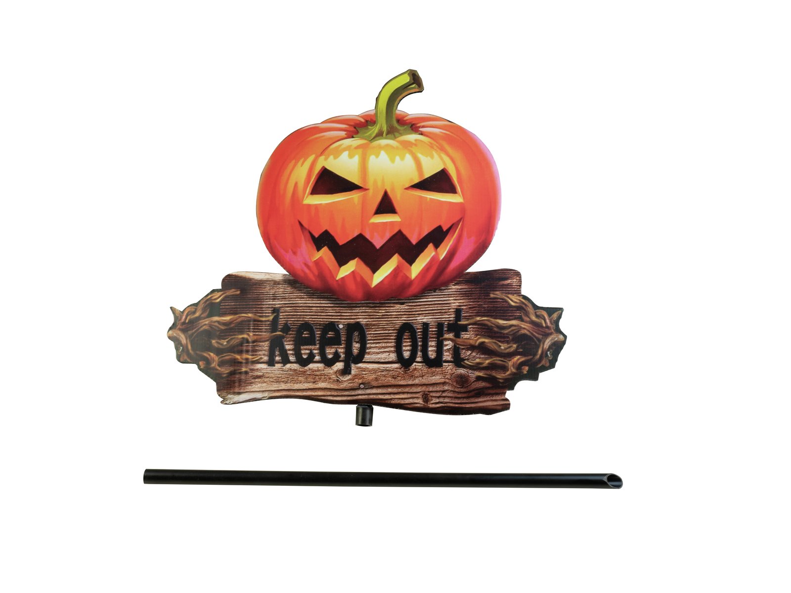EUROPALMS Halloween Pumpkin “KEEP OUT” with Picker, 50cm