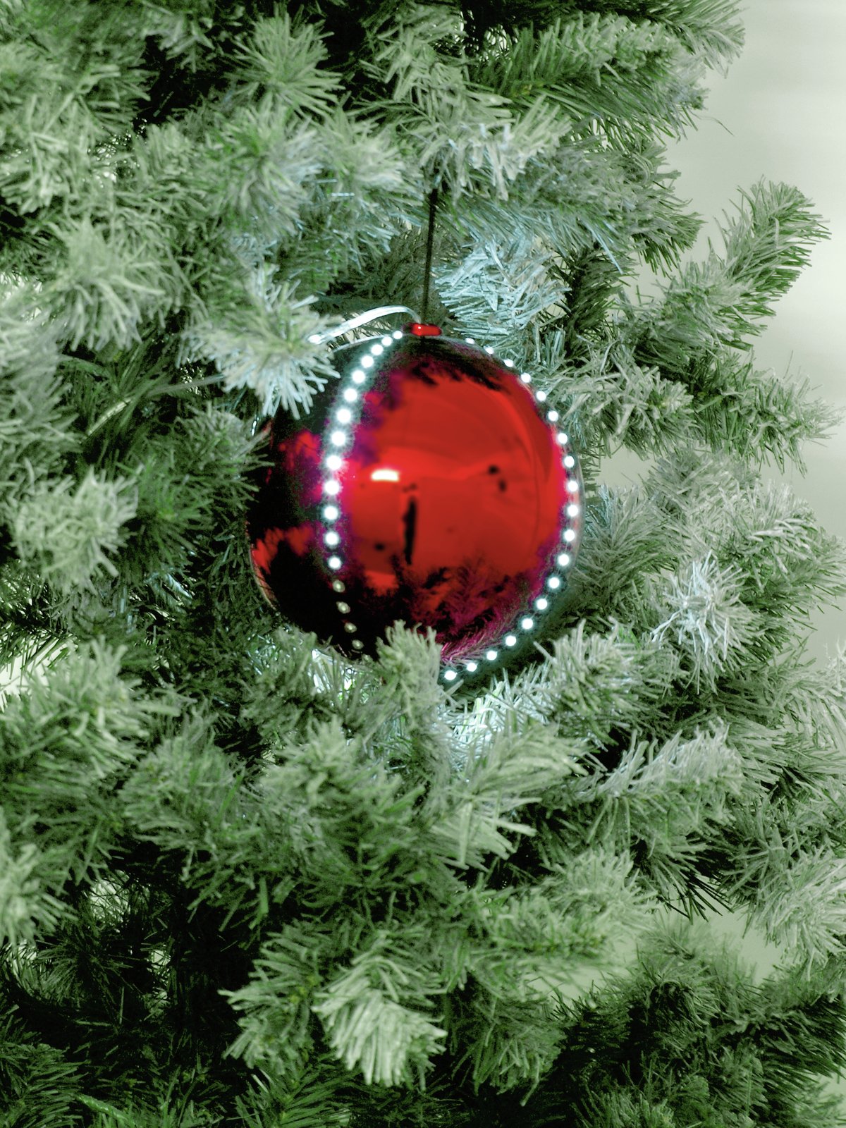 EUROPALMS LED Snowball 15cm, red