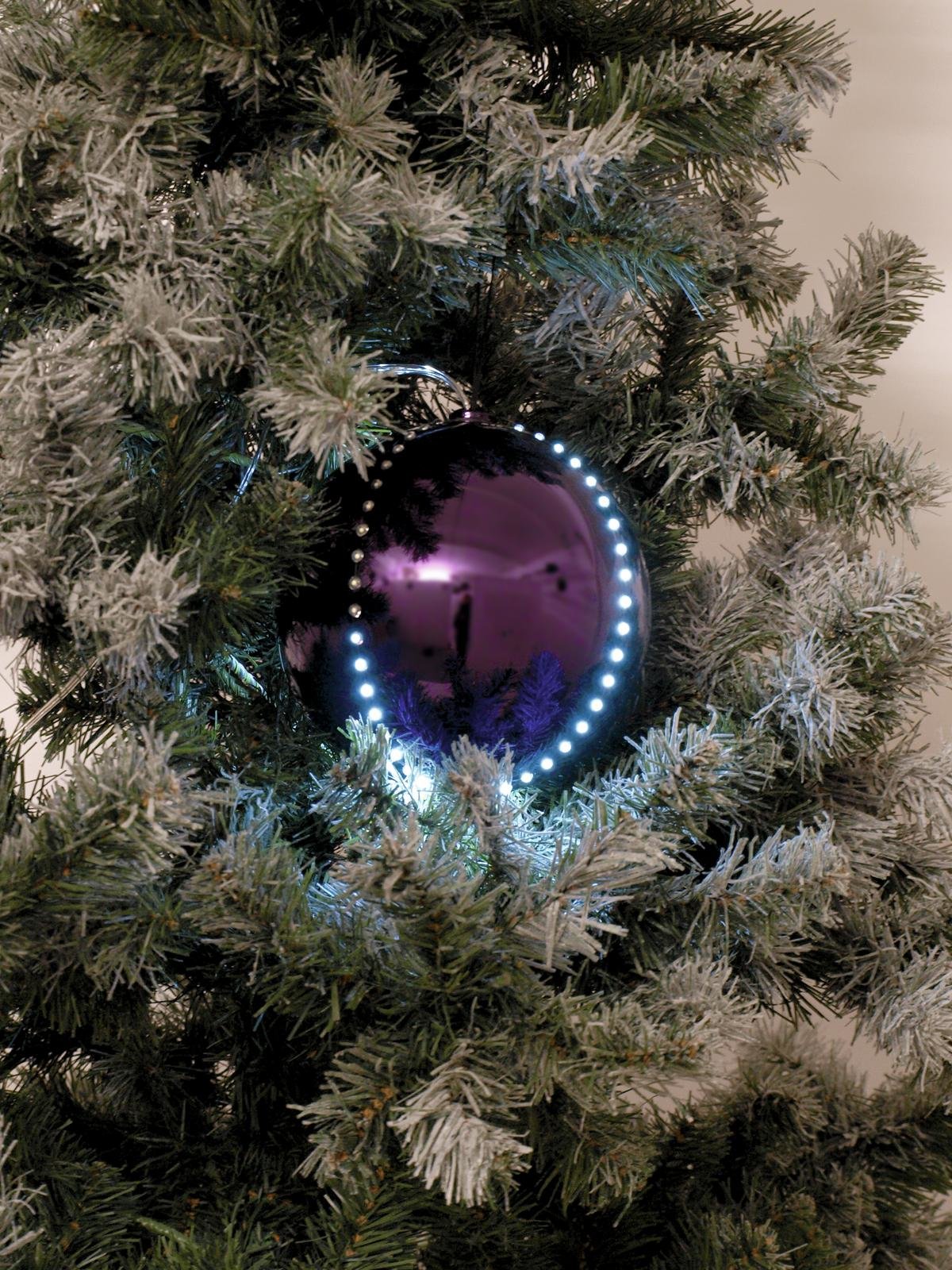 EUROPALMS LED Snowball 15cm, purple