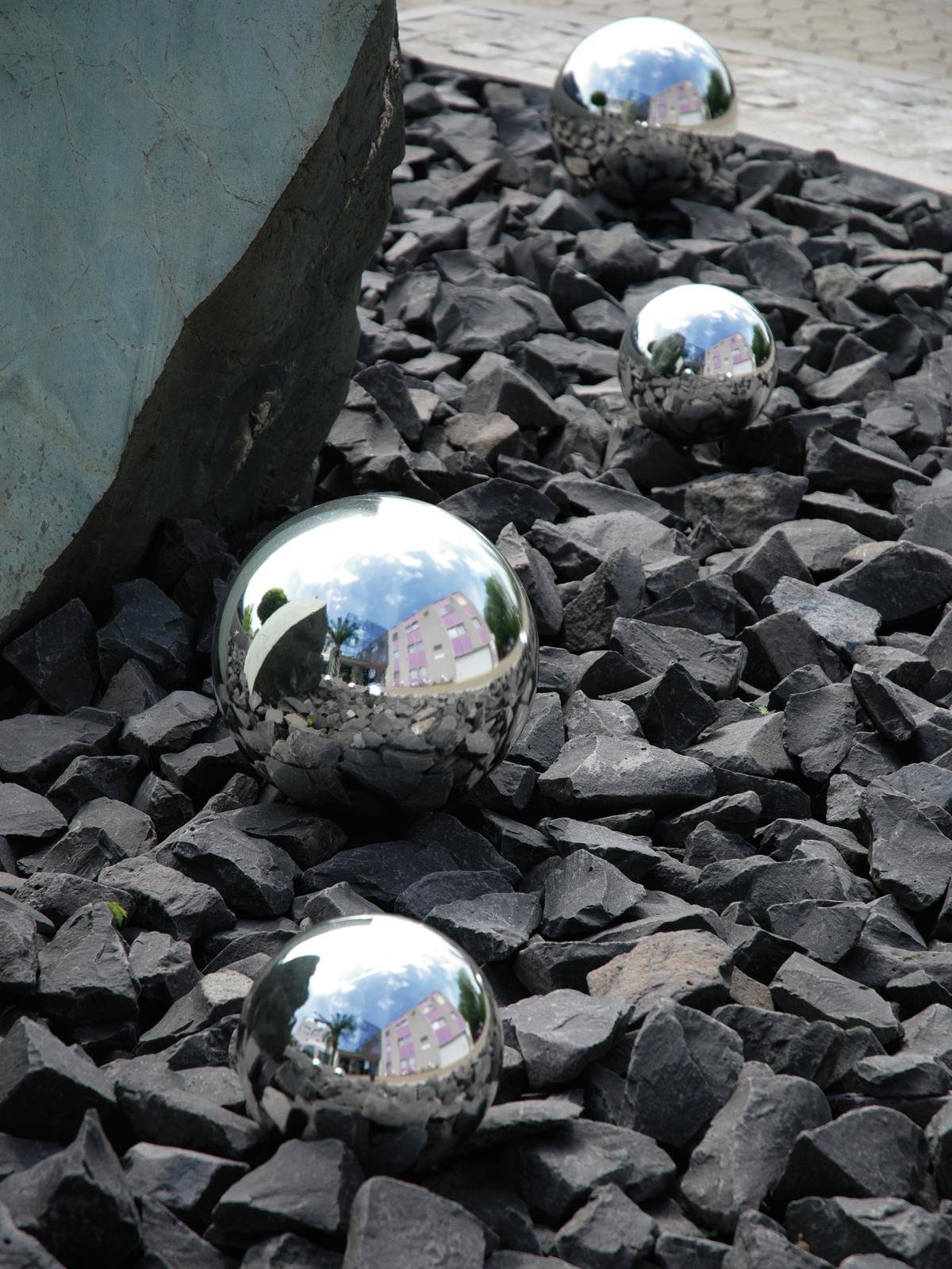 EUROPALMS Deco Ball 10cm, silver 4x