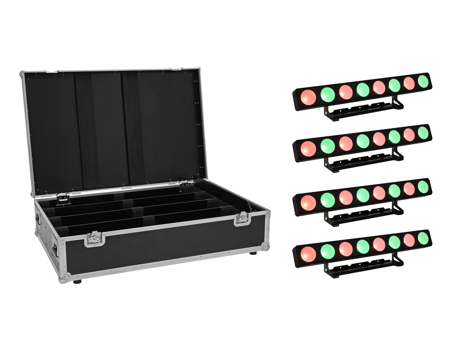 EUROLITE Set 4x LED PMB-8 COB QCL 30W Bar + Case