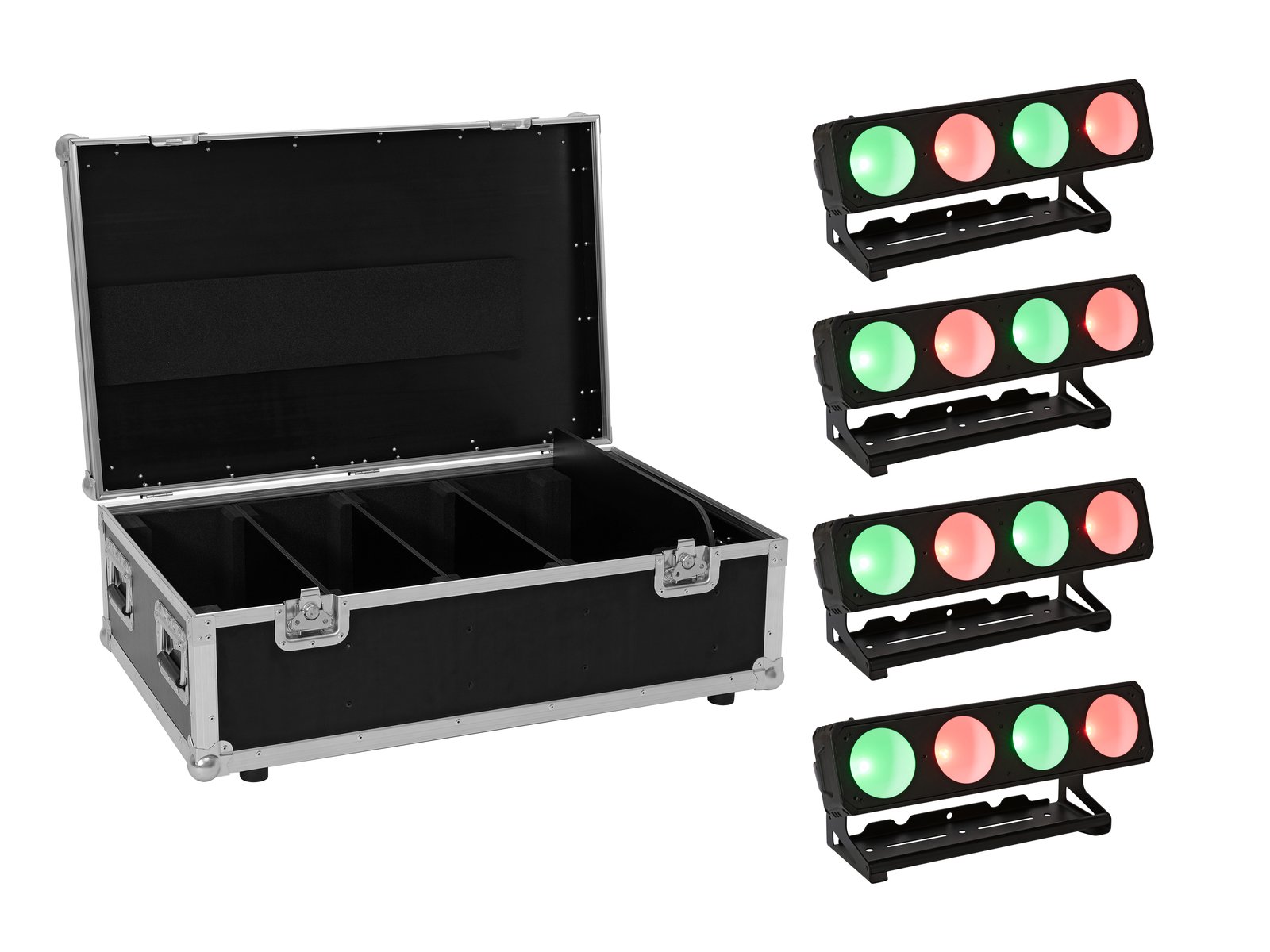 EUROLITE Set 4x LED PMB-4 COB QCL 30W Bar + Case