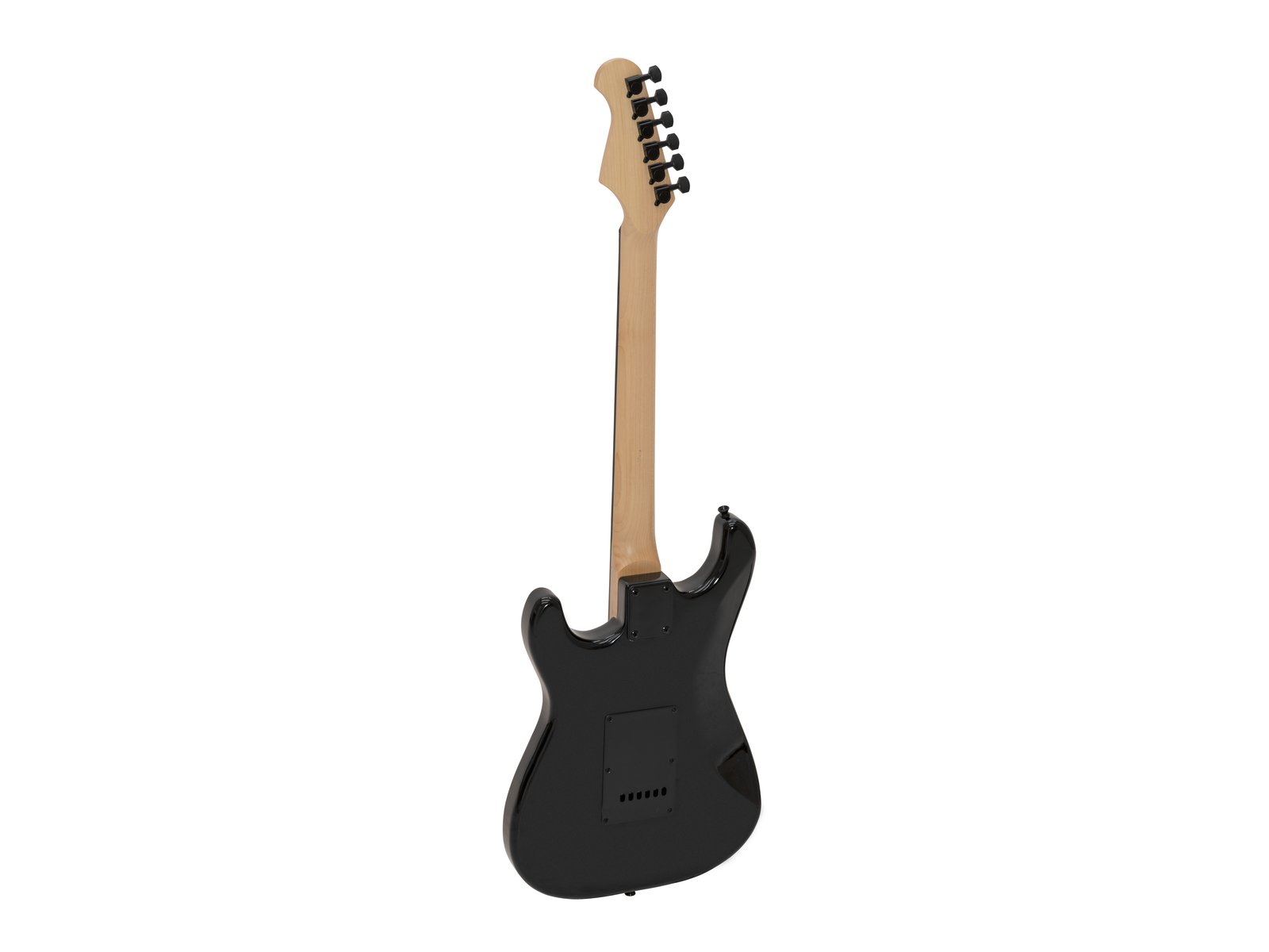 DIMAVERY ST-312 E-Guitar, black/black