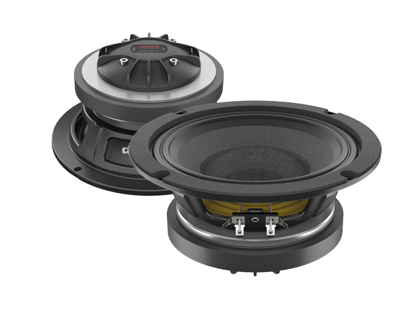 LAVOCE CSF061.70K 6.5″ Coaxial Speaker, Ferrite, Steel Basket Driver